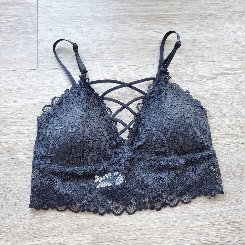 Lattice Front Lace Bralette Lingerie Size Small